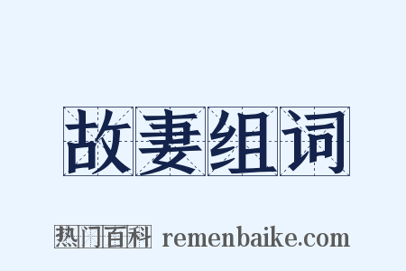 故妻组词是什么意思的图片